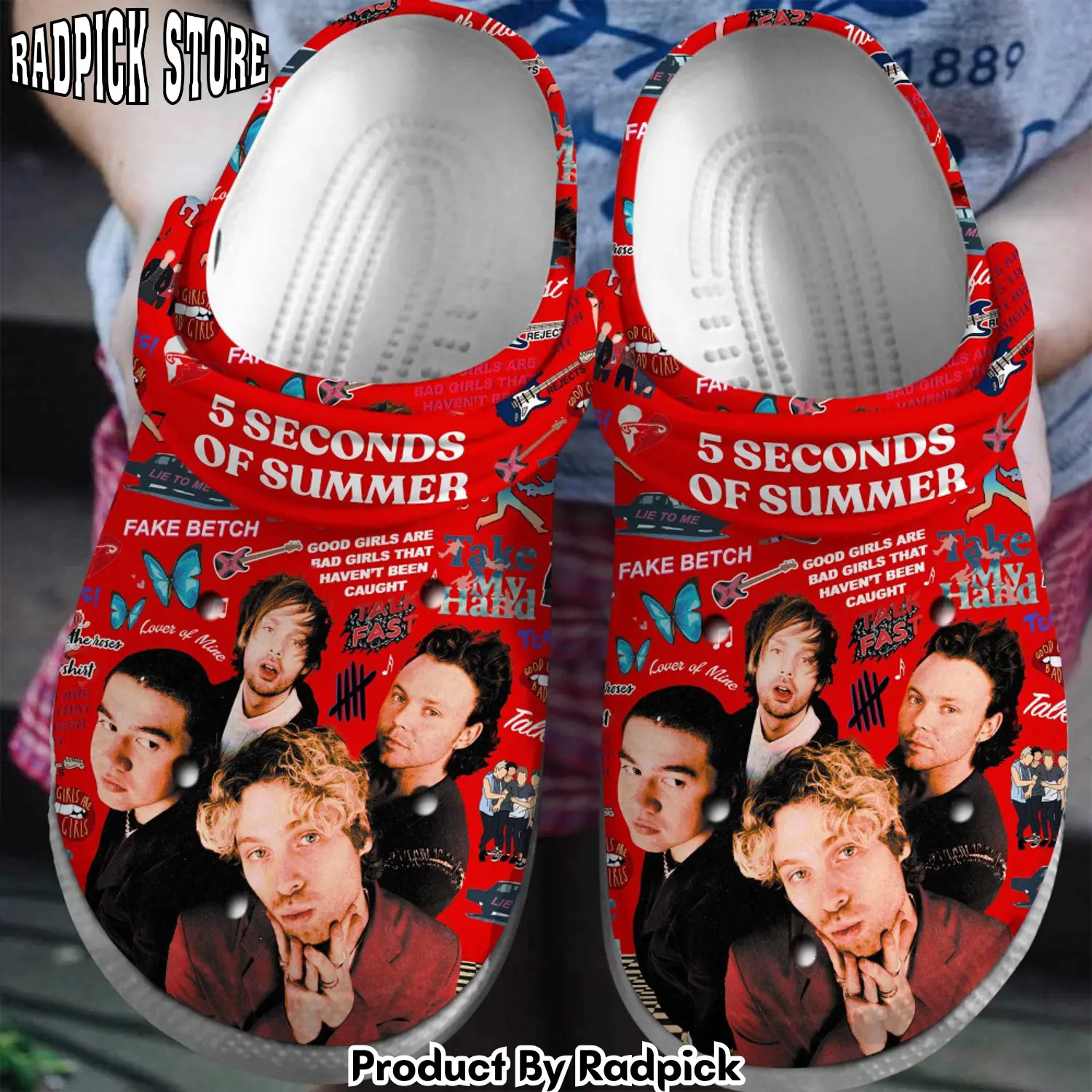Radpick 5 seconds of summer band music clogs shoes comfortable for men women rp6528367